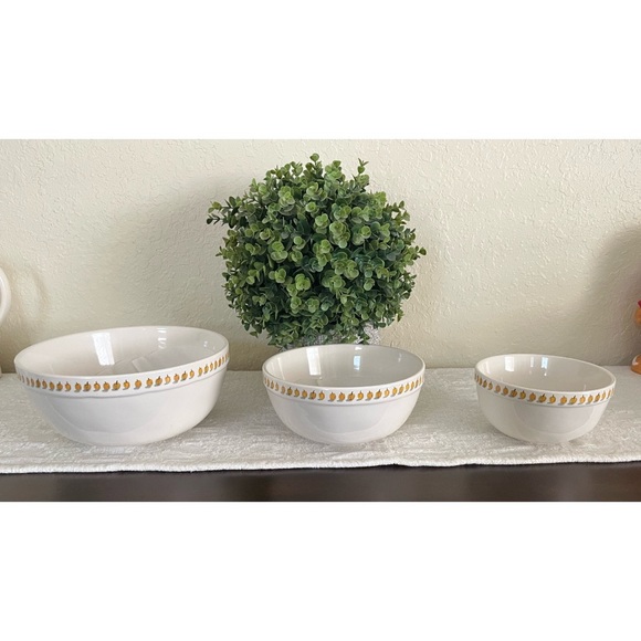Rae Dunn  HTF PUMPKIN Mixing Bowl Set - Picture 1 of 1